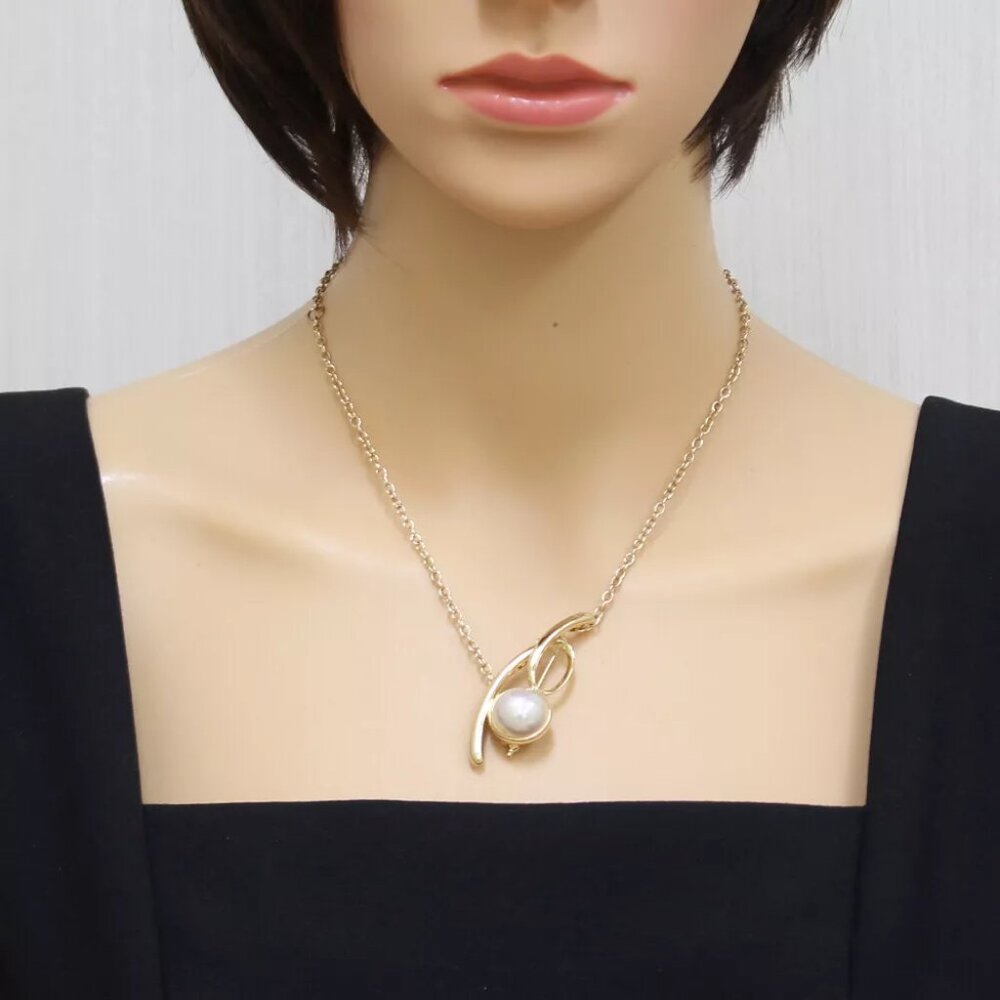 TASAKI Brooch K18 yellow gold Mabe Pearl 2WAY used